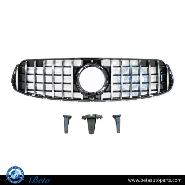 Mercedes GLC-Class W253 (2020-2022), Radiator Grille GT Look for AMG Bumper (Black and Chrome), China