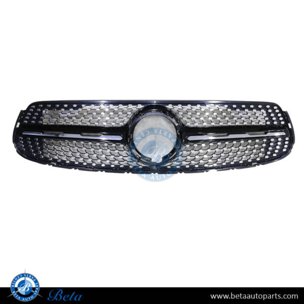 Mercedes GLC-Class W253 (2020-2022), Radiator Grille Diamond Look for AMG Bumper (Black and Chrome), China