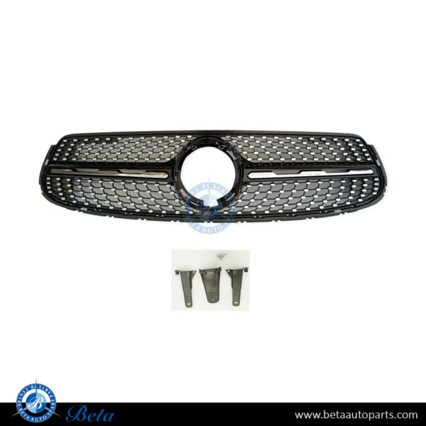 Mercedes GLC-Class W253 / C253 (2020-2022), Radiator Grille AMG Diamond Look with Camera Hole (Black), China, 2538888500