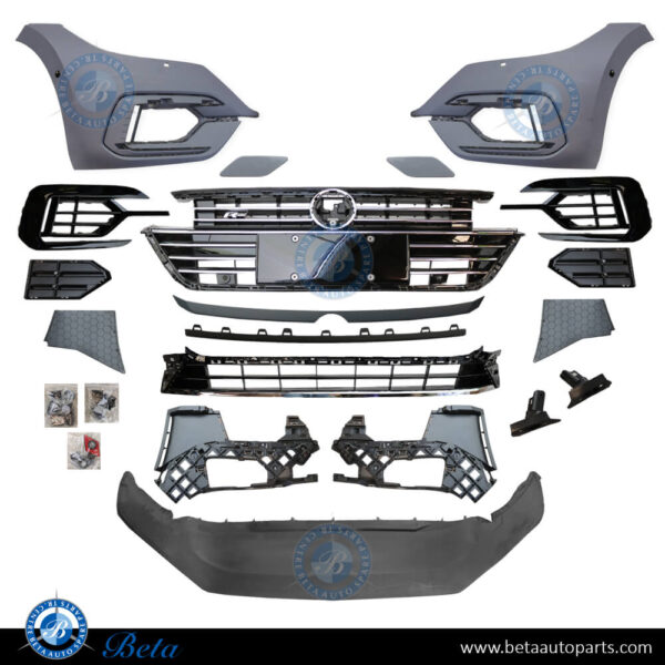 Volkswagen Arteon (2018-Up), Front Bumper R-Line Look, China, 3G8807013G, 3G8807014G