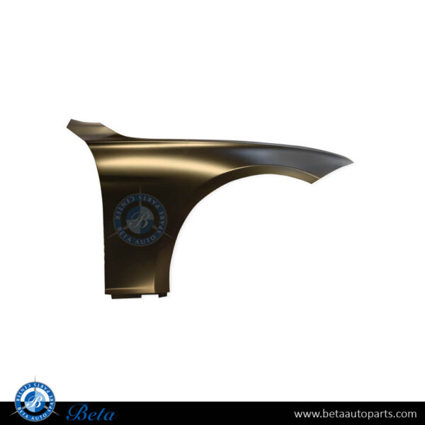 BMW 3 Series F30 (2012-2018), Front Fender without SLP Hole - Steel (Right), Taiwan, 41357298028 / 41007438440 / 41009621598