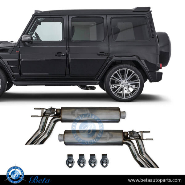 Mercedes G-Class W463 (2018-Up), Exhaust System Complete BBS for G500, China, 4634904700 / 4634904800