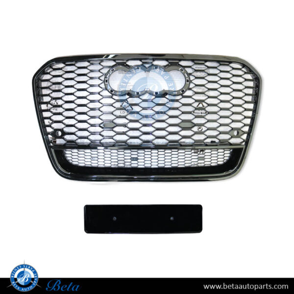 Audi A6 (2011-2014), Radiator Grille RS6 Look (All Black), China, 4G0853651H