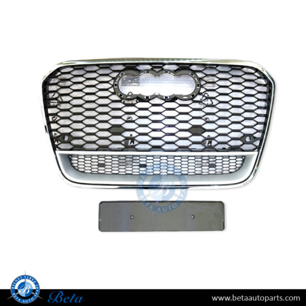 Audi A6 (2011-2014), Radiator Grille RS6 Look (Black and Chrome), China, 4G0853651H