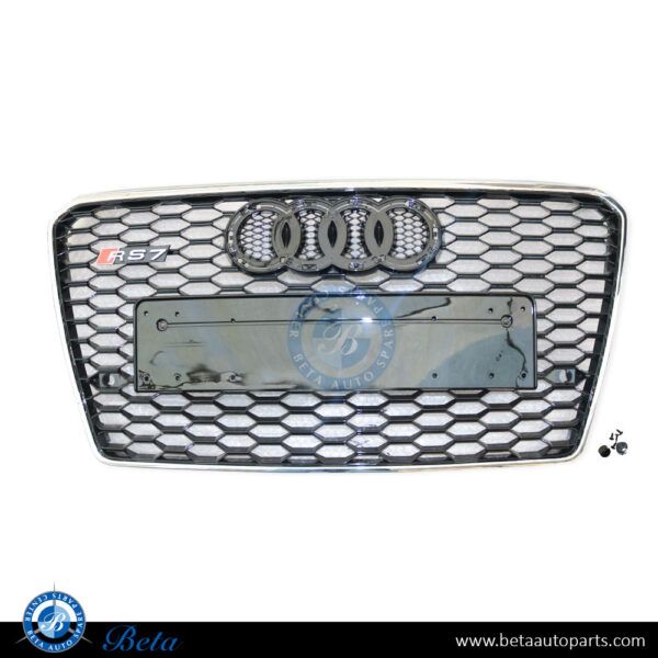 4G8853651C-audi-a7-grille-rs7-look-black-and-chrome-china-spare-parts-1-1.jpg Audi A7 (2011-2014), Radiator Grille RS7 Look (Black and Chrome), China, 4G8853651C