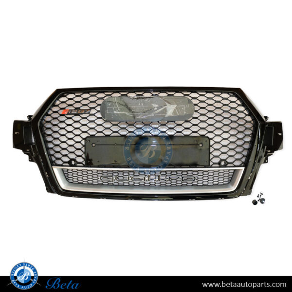 4M0853651-audi-q7-grille-rsq7-look-all-black-china-spare-parts-1.jpg Audi Q7 (2016-2019), Radiator Grille RSQ7 Look (All Black), China, 4M0853651