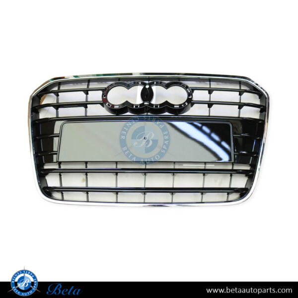 Audi A6 (2011-2014), Radiator Grille with Moulding (Black), Taiwan, 4G0853651T94