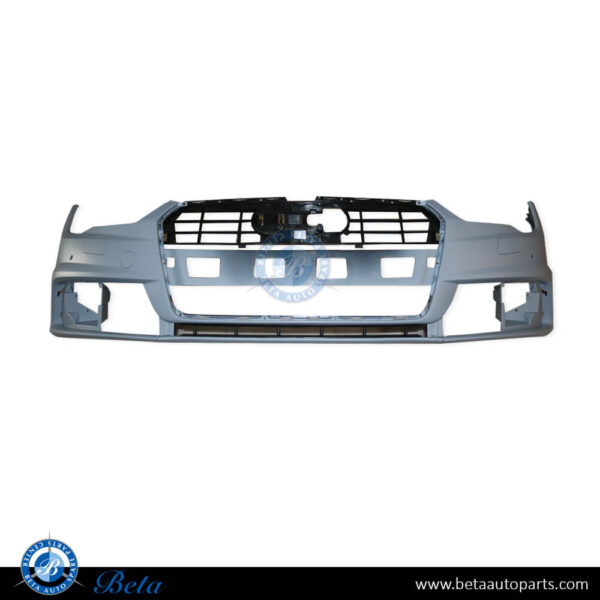 Audi A7 (2015-2018), Front Bumper with PDC with Washer, China, 4G8807065AT