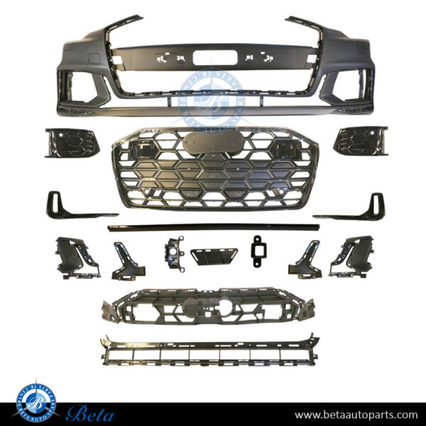 Audi A6 S-Line (2024-Up), Front Bumper with PDC and Park Assist, China, 4K0807065
