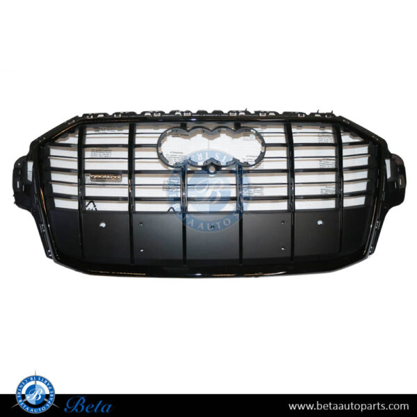4m0853651ahvmz-audi-q7-s-line-radiator-grille-with-pdc-and-park-assist-black.jpg Audi Q7 S-Line (2020-2024), Radiator Grille with PDC with Park Assist Black, China, 4M0853651AH