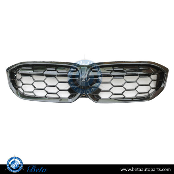 BMW 3 Series G20 LCI (2023-Up), Radiator Grille M340 Look with Camera Hole (All Black), China, 51115A1BFB2