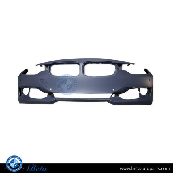 BMW 3 Series F30 (2012-2015), Front Bumper with PDC without Washer / PMA / Camera Hole (Lines), Taiwan, 51117293029