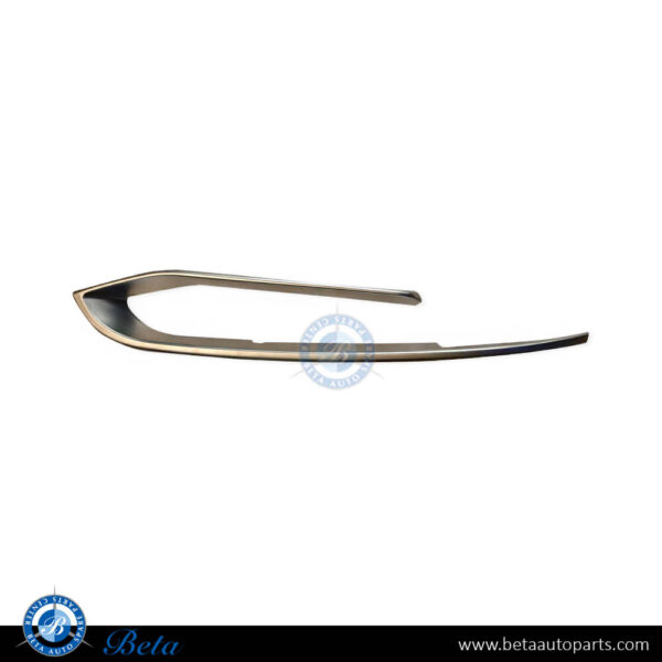 BMW 5 Series F10 LCI (2014-2016), Fog Lamp Cover Moulding Modern - Chrome (Right), China, 51117331768