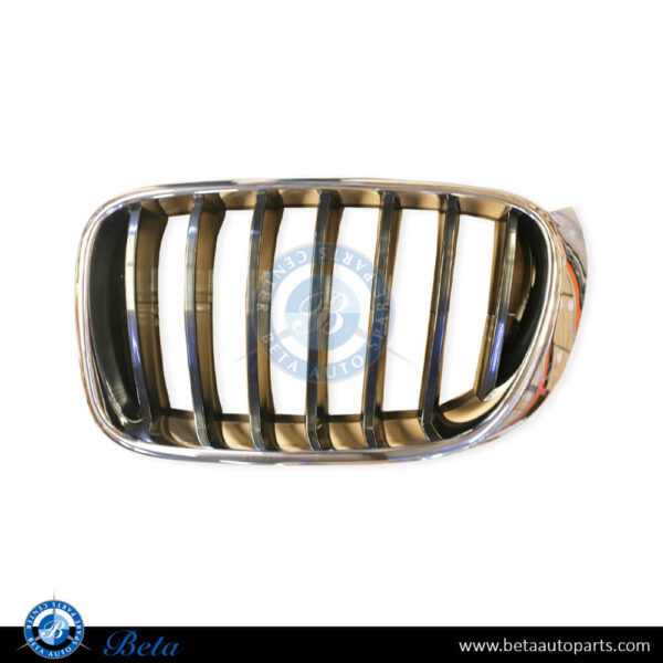 BMW X3 F25 LCI (2015-2017), Radiator Grille - Black and Chrome (Left), Taiwan, 51117338571