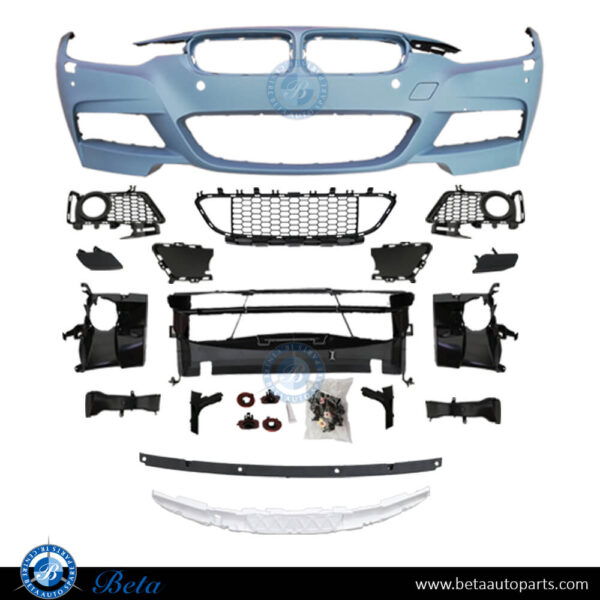 BMW 3 Series F30 (2012-2018), Front Bumper M-Tek with PDC with Washer without Fog Lamp, Taiwan