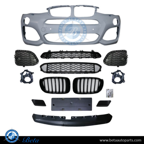 BMW X3 / X4 F25 LCI / F26  (2014-2018), Front Bumper M-Tek with Radiator Grille, China