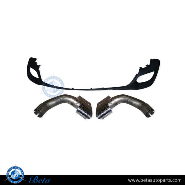 BMW X6 F16 (2015-2019), Rear Diffuser M Look with Exhaust Tips, China, 51127413501