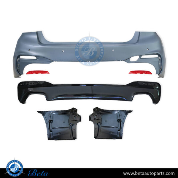 51128073725-bmw-5-series-g30-rear-bumper-assembly-m-tek.jpg BMW 5 Series G30 (2017-2020), Rear Bumper M-Tek with PDC (For 530), Taiwan