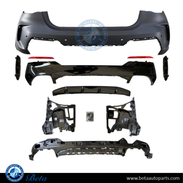 BMW 4 Series G22 (2021-Up), Rear Bumper M-Tek with PDC / Park Assist, Taiwan, 51129850252