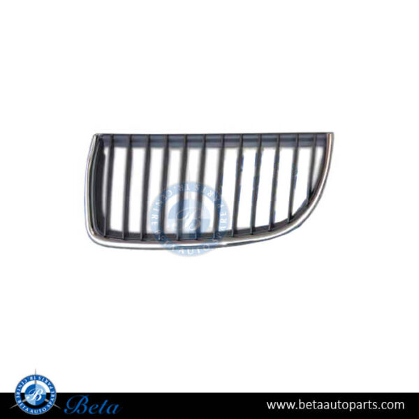 BMW 3 Series E90 (2005-2008), Radiator Grille - Black and Chrome (Left), Taiwan, 51137120007