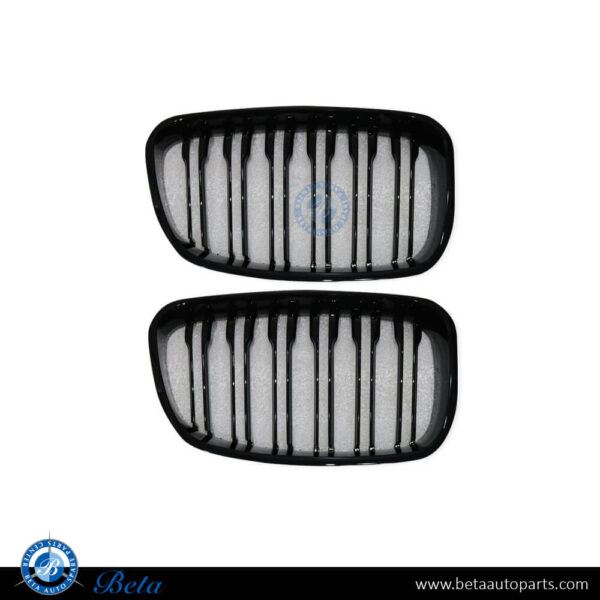 BMW 1 Series F20 / F21 (2012-2014), Radiator Grille 1 Line (Gloss Black), China, 51137262117 / 51137262118