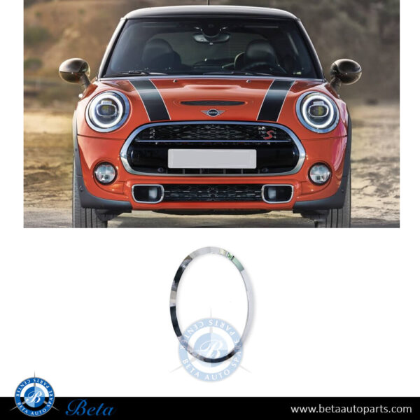51137300632-mini-hatch-f55-f56-headlamp-ring-chrome-rh-spare-parts.jpg MINI Hatch F55 / F56 (2014-2023), Headlamp Ring Chrome (Right), China, 51137300632