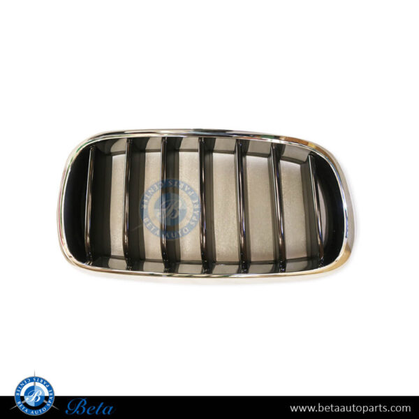 BMW X6 F16 (2015-2018), Radiator Grille - Black and Chrome (Right), China, 51137373690