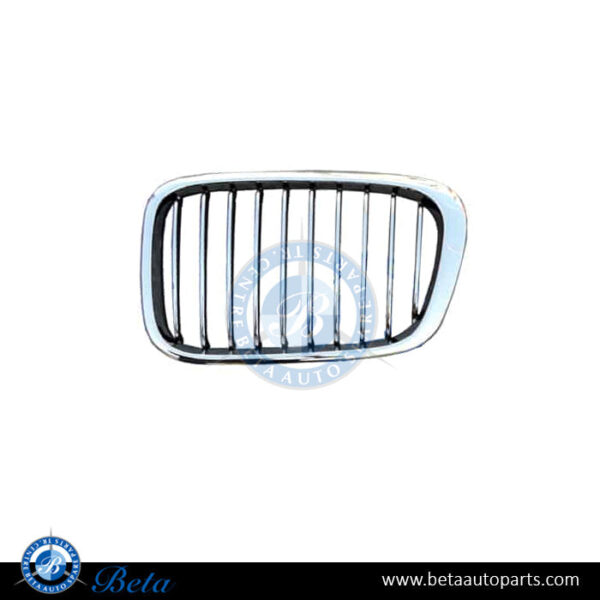 BMW 3 Series E46 (1998-2001), Radiator Grille - Black and Chrome (Left), Taiwan, 51138208489