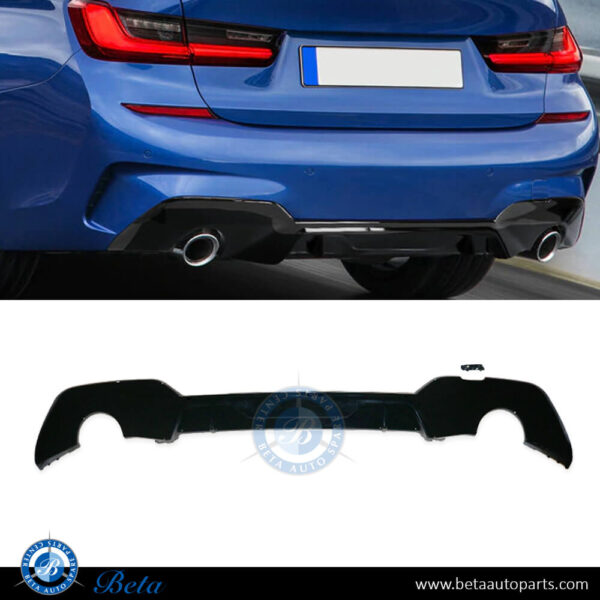 BMW 3 Series G20 (2019-2022), Rear Diffuser M-Performance for M-Tek (Gloss Black), China, 51192455856