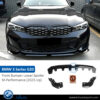 BMW 3 Series G20 LCI (2023-Up), Front Bumper Lower Spoiler M-Performance Look (Gloss Black), China, 51195A4B368 / 51195A4B369