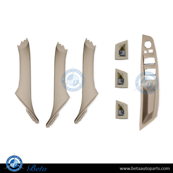 BMW 5 Series F10 (2010-2016), Door Handles and Switch Covers (Beige), China, 51417225853 / 51417225854 / 51417225875 / 51417225854 / 51417225892
