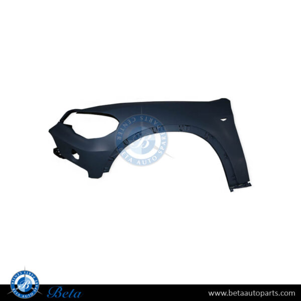 BMW X5 E70 (2007-2010), Front Fender without Wash / Hole - Plastic (Left), Taiwan, 51657178393