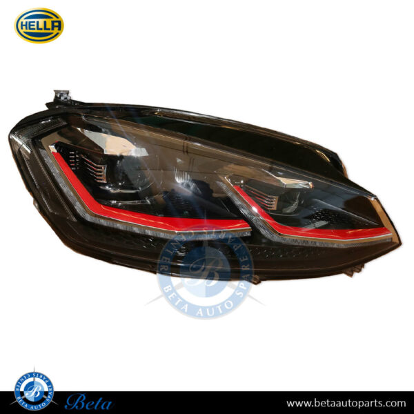 Volkswagen Golf 7.5 GTI (2017-2019), Headlamp LED (Right), Hella, 5G1941078A