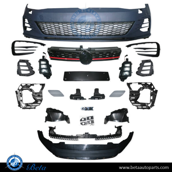 Volkswagen Golf 7 (2013-2016), Front Bumper Upgrade to 7.5 GTI Look, China, 5G0807217AD