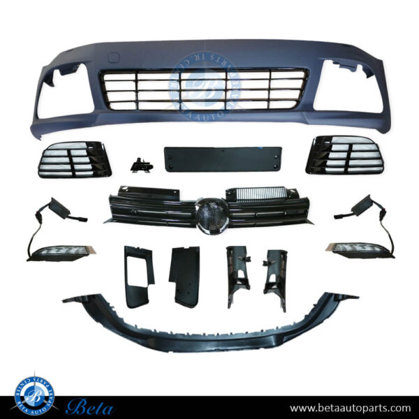 Volkswagen Golf 6 R (2008-2012), Front Bumper with Radiator Grille, China, 5K0807221R