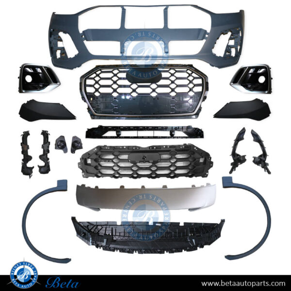 Audi Q5 S-Line (2021-2024), Front Bumper with PDC with Park Assist with Washer, China, 80A807065C