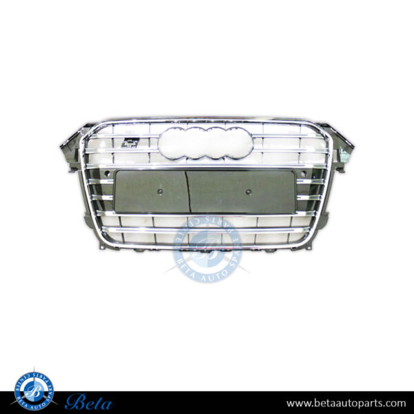 Audi A4 S-Line (2012-2015), Radiator Grille with PDC (Black and Chrome), China, 8K0853651