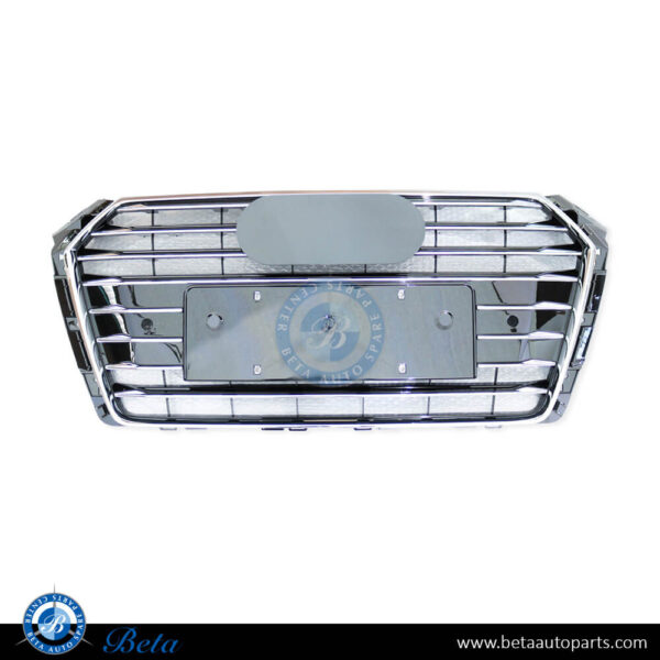 Audi A4 (2016-2019), Radiator Grille with PDC (Black), China, 8W0853651D