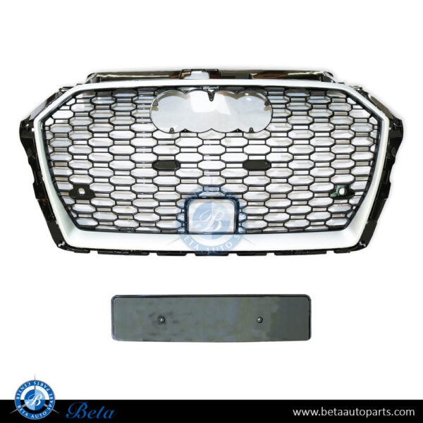 Audi A3 (2017-2019), Radiator Grille Rs3 Look with ACC (Black and Chrome), China, 8V5853651S