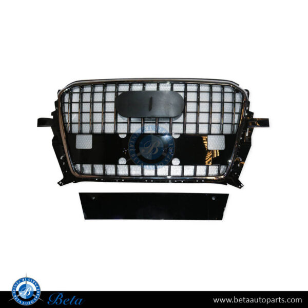 8r0853651ab-audi-q5-s-line-radiator-grille-with-pdc-and-license-plate.jpg Audi Q5 S-Line (2013-2017), Radiator Grille with PDC with License Plate, China, 8R0853651AB