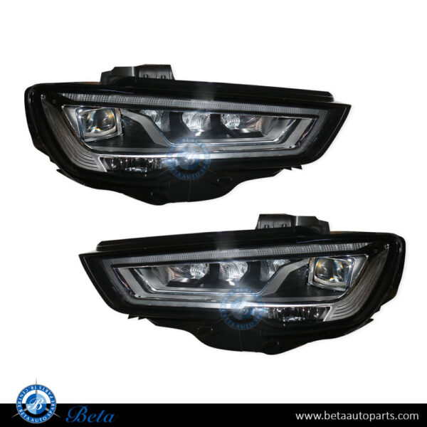 Audi A3 (2013-2016), Headlamp Upgrade from Normal to 2020 LED Look, China, 8V0941003 / 8V0941004
