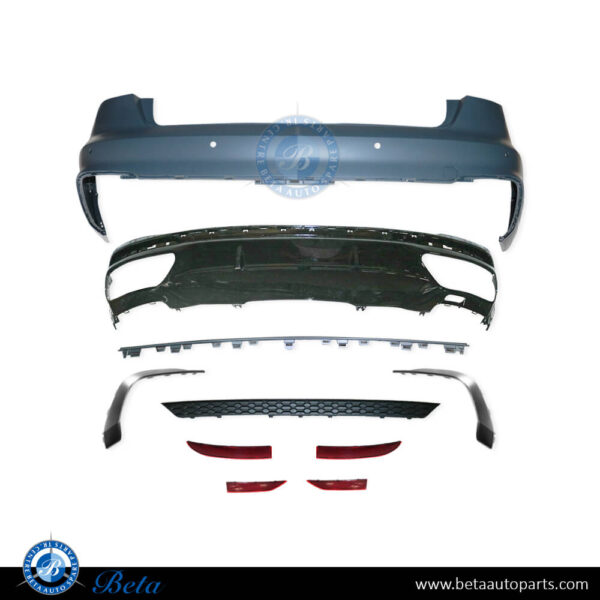 Audi A4 S-Line (2020-Up), Rear Bumper with PDC with Park Assist, China, 8W5807067L
