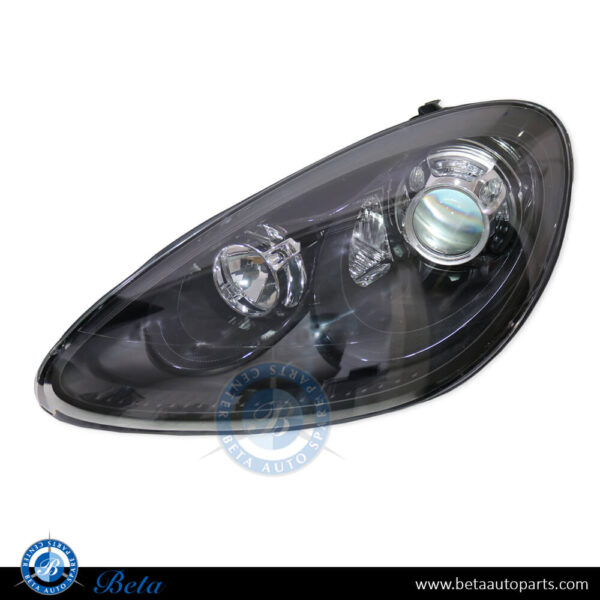 Porsche Cayenne (2011-2014), Headlamp Adaptive Xenon with Wire - Black (Left), China, 95863117700