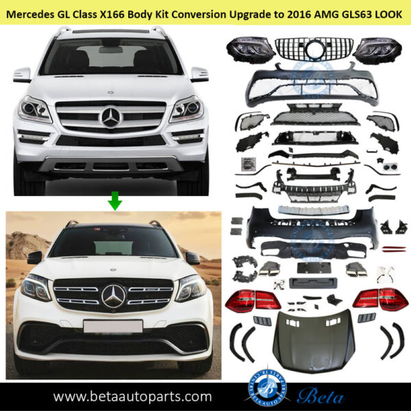 C-BODY-KIT-MB-GL-X166-2016-GLS63-LOOK-Social-Media.jpg Mercedes GL-Class X166 (2013-2015), Body Kit Conversion Upgrade to 2016 AMG GLS63 Look, China