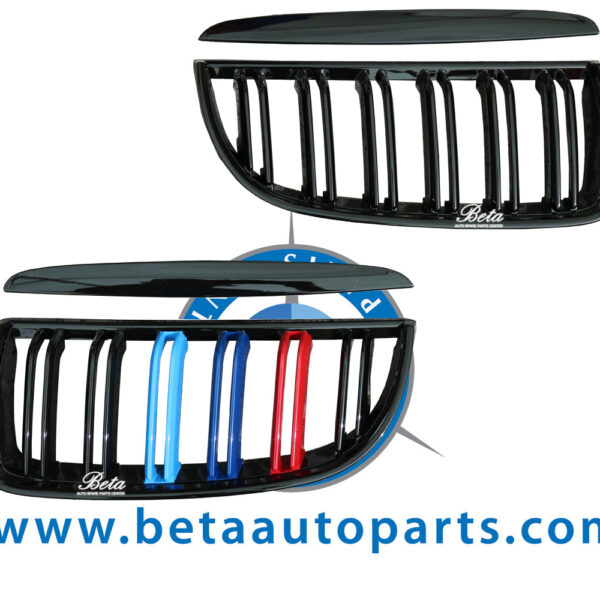 BMW 3 Series E90 (2005-2008), Radiator Grille 3 Color Look (Gloss Black), China, 51137120009 / 51137120010