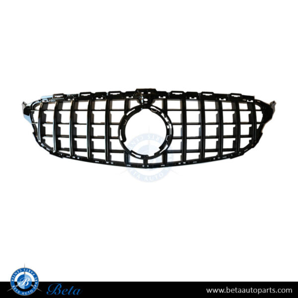 FS205026-mercedes-c-class-w205-grille-gt-look-2019-with-camera.jpg Mercedes C-Class W205 (2019-2021), Radiator Grille GT Look with Camera Hole (All Black), China