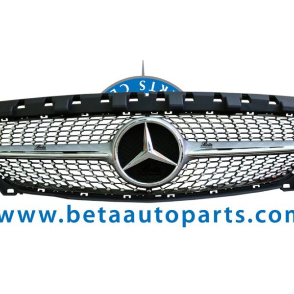 W117-GRILL-DIAMOND-STYLE-SILVER-CHINA-1178801303.jpg Mercedes CLA-Class C117 (2013-2018), Radiator Grille Diamond Look (Silver), China