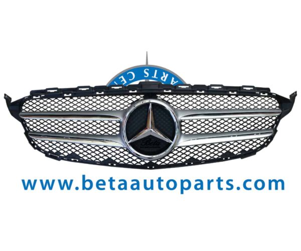 Mercedes C-Class W205 (2015-2018), Radiator Grille 2-Line without Camera Hole (Sport/Avantgarde), China, 2058880023