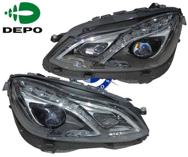 W212-HL-UPGRADE-14-440-11C4-copy.jpg Mercedes E-Class W212 (2010-2013), Headlamp Upgrade To 2014 LED Look, Depo