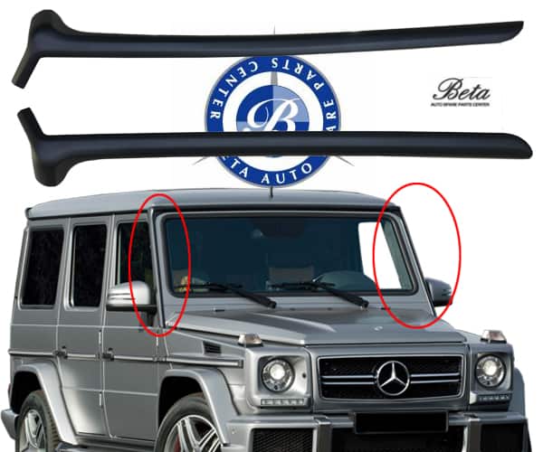 W463-ILLAR-A-PUR-PAINTED-MATT-BLACK-S-4636980130-0230-TAIWAN.jpg Mercedes G-Class W463 (1992-2017), Door Pillars Set (Matt Black), Taiwan, 4636980130 / 4636980230